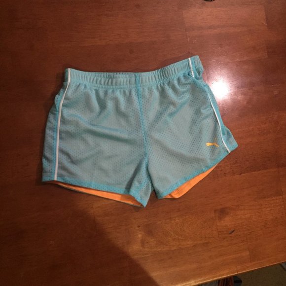 Blue & Orange Puma Shorts - Picture 1 of 9